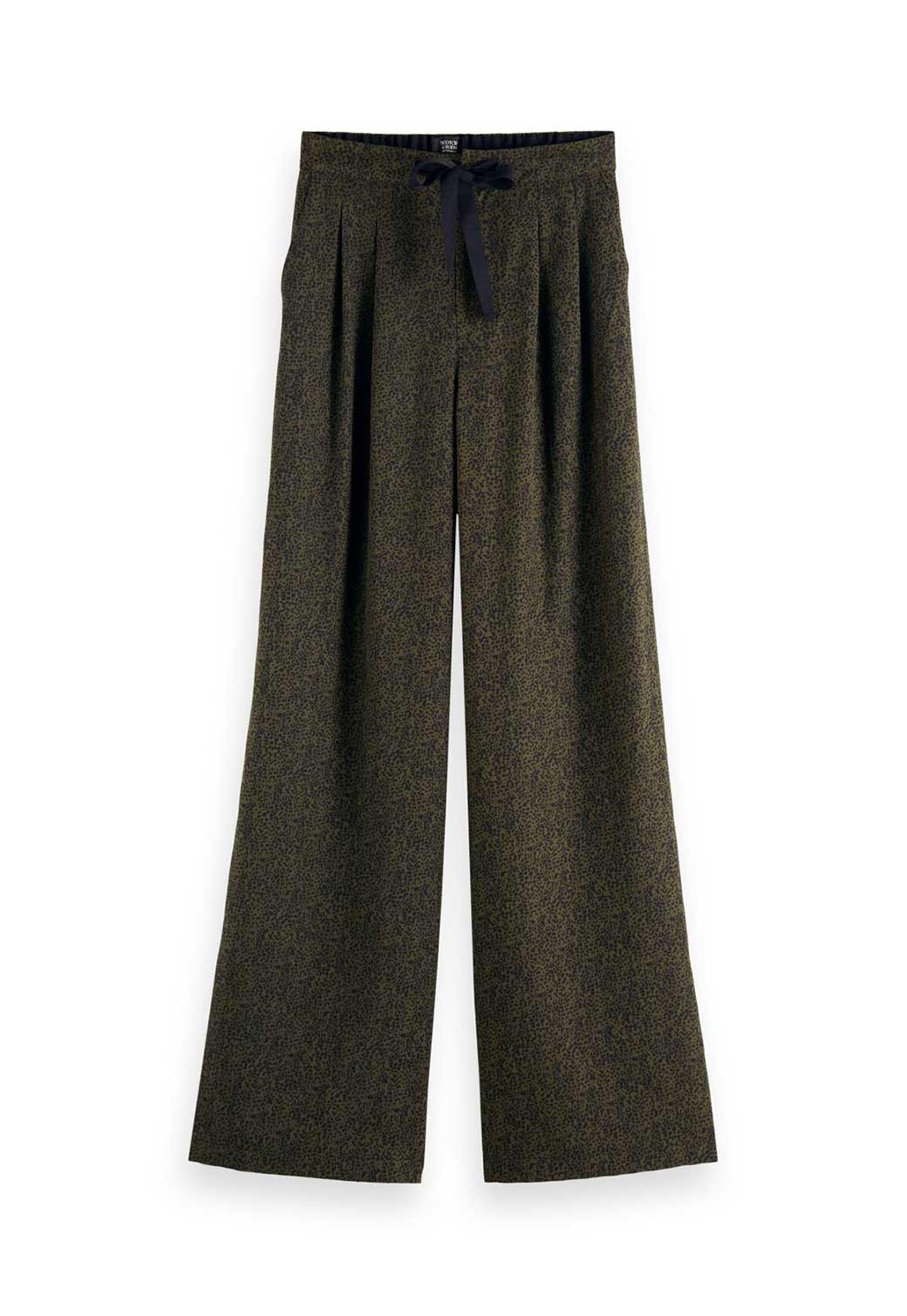 Dark Slate Gray ELENI - HIGH RISE WIDE LEG PRINTED PYJAMA PANT מכנסיים ארוכים SCOTCH & SODA