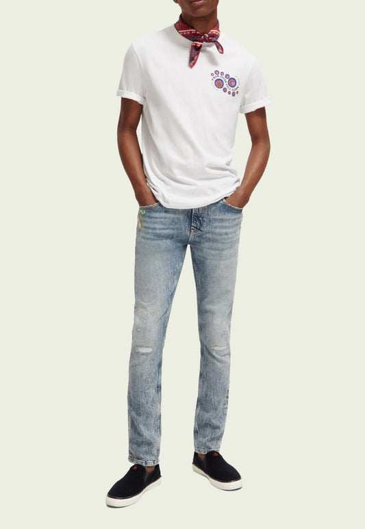 Beige טי שירט קצרה לגברים SCOTCH & SODA