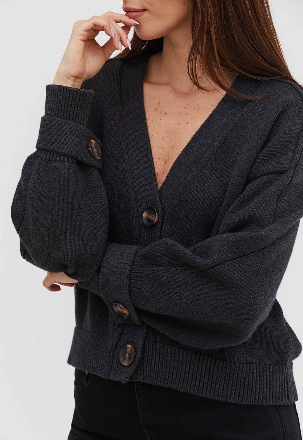 Light Gray קרדיגן לנשים Mia TRES