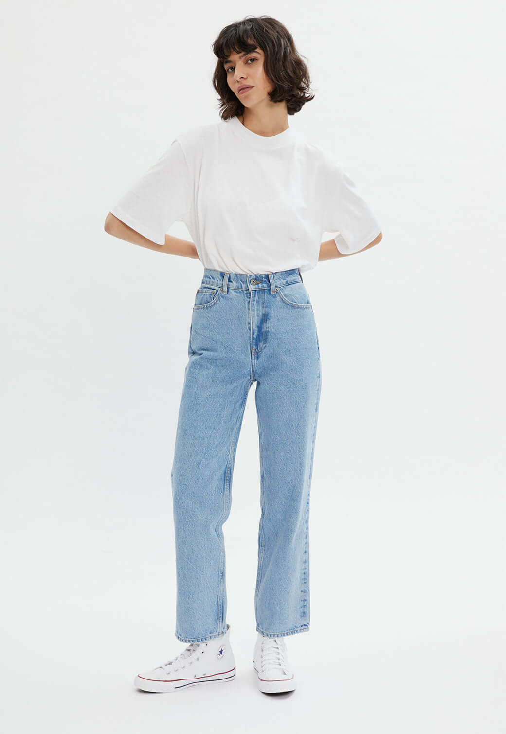 Lavender ג'ינס ארוך CROPPED DENIM TRES