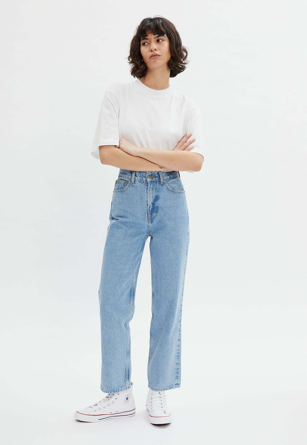 Lavender ג'ינס ארוך CROPPED DENIM TRES