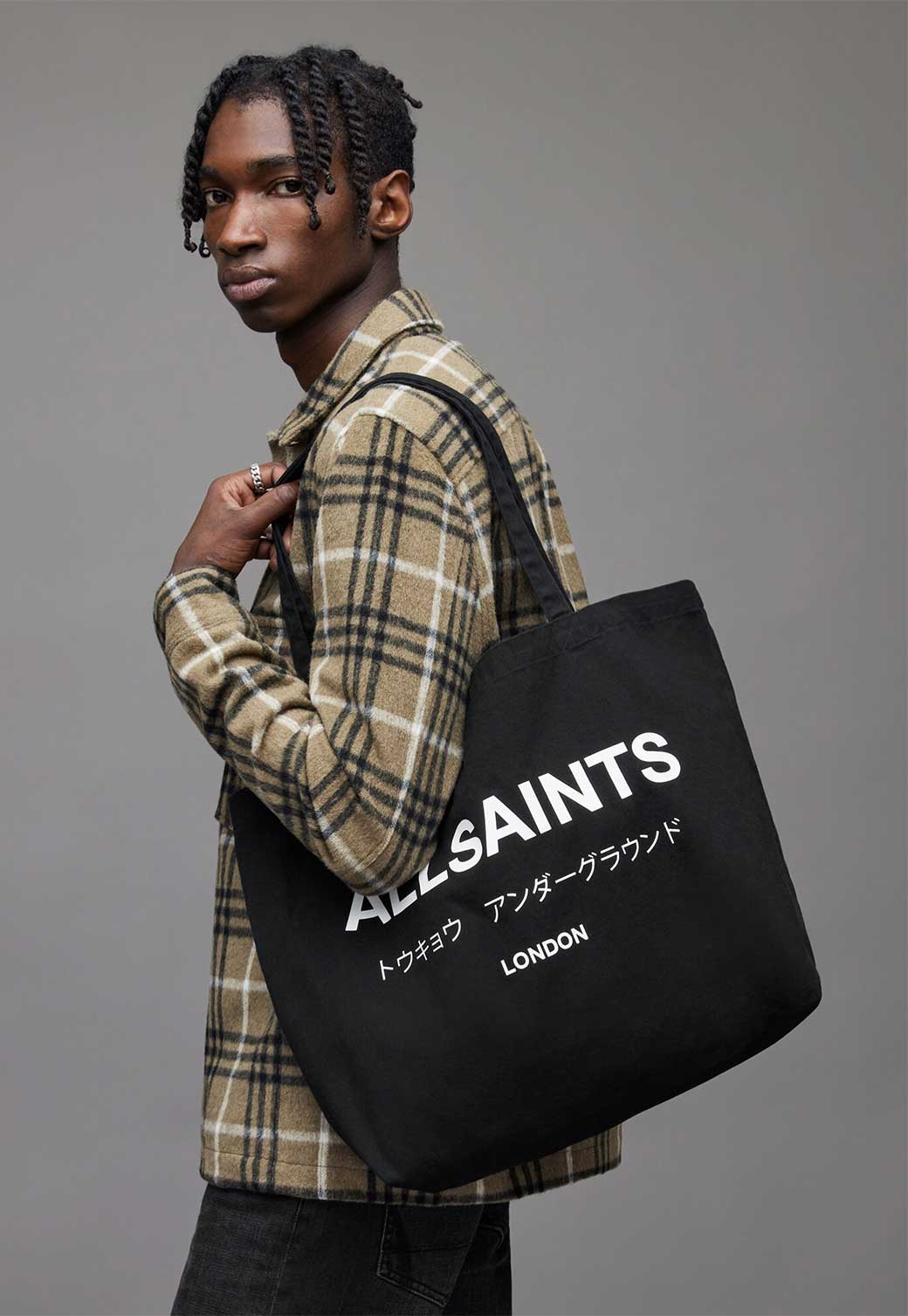 Slate Gray תיק צד UNDERGROUND TOTE ALLSAINTS