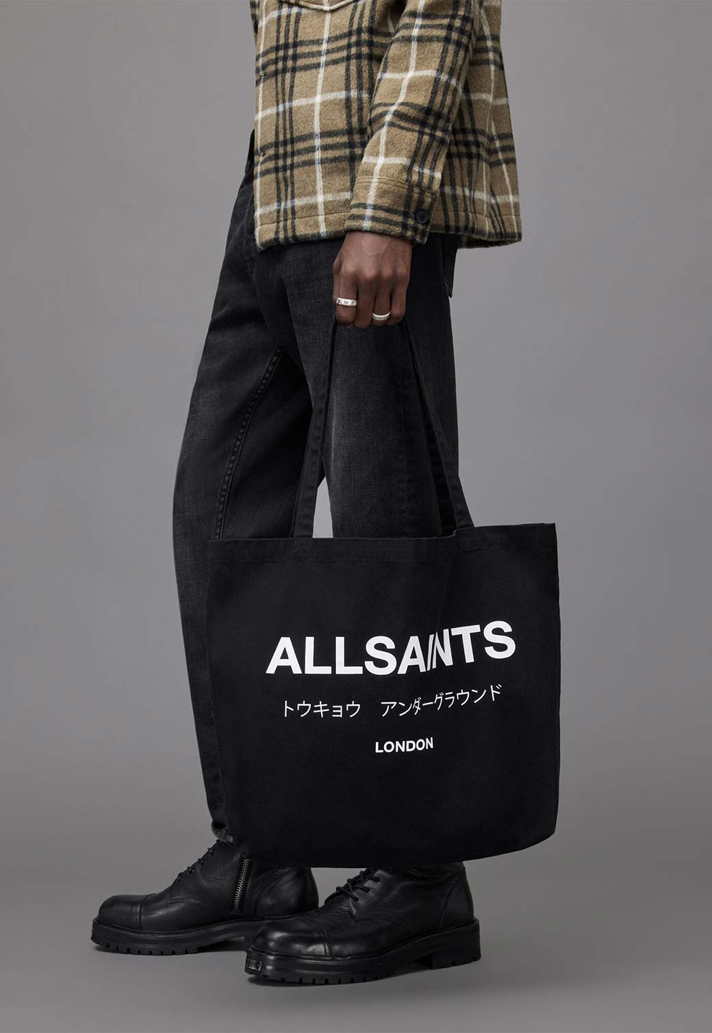 Slate Gray תיק צד UNDERGROUND TOTE ALLSAINTS