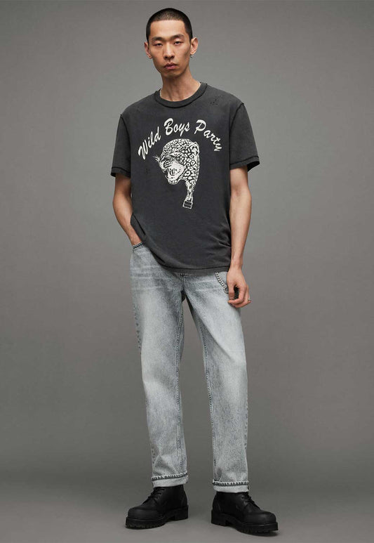 Dim Gray טי שירט קצרה לגברים Wild Boys ALLSAINTS