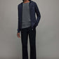 Slate Gray סוודר עם רוכסן לגברים Mode Merino ALLSAINTS