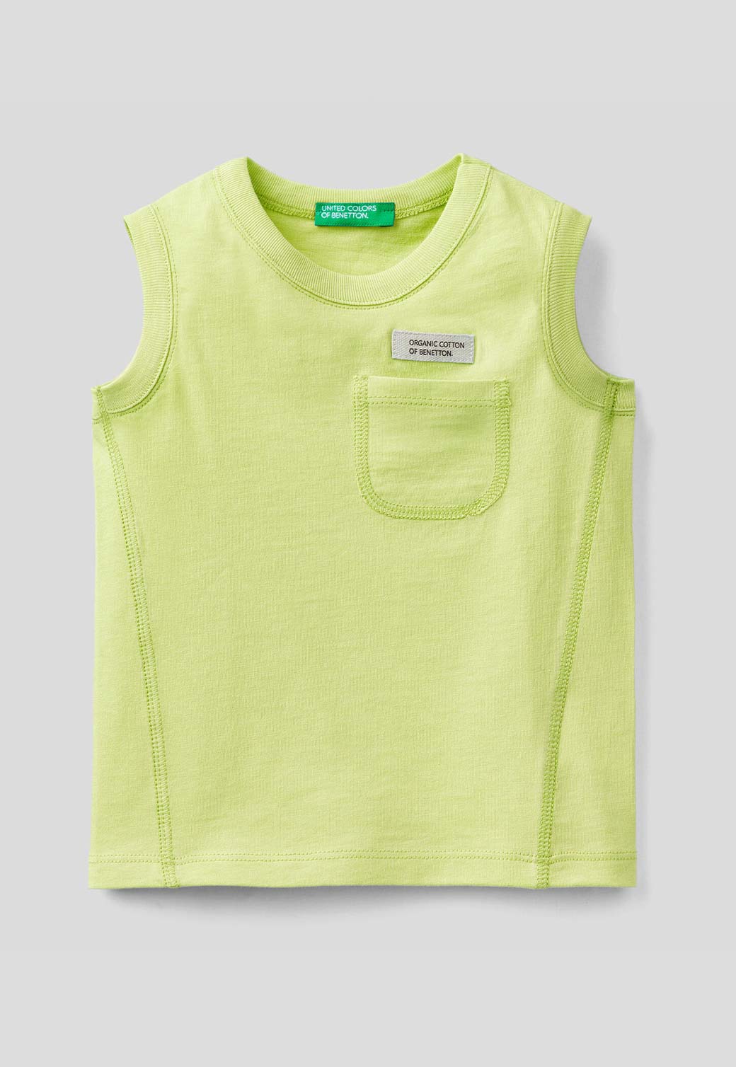 Light Gray גופיה עם מפתח עגול | ילדים BENETTON