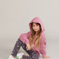 Light Gray קפוצ'ון עם רוכסן לבנות BENETTON