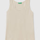 Light Gray גופיית פשתן לנשים BENETTON