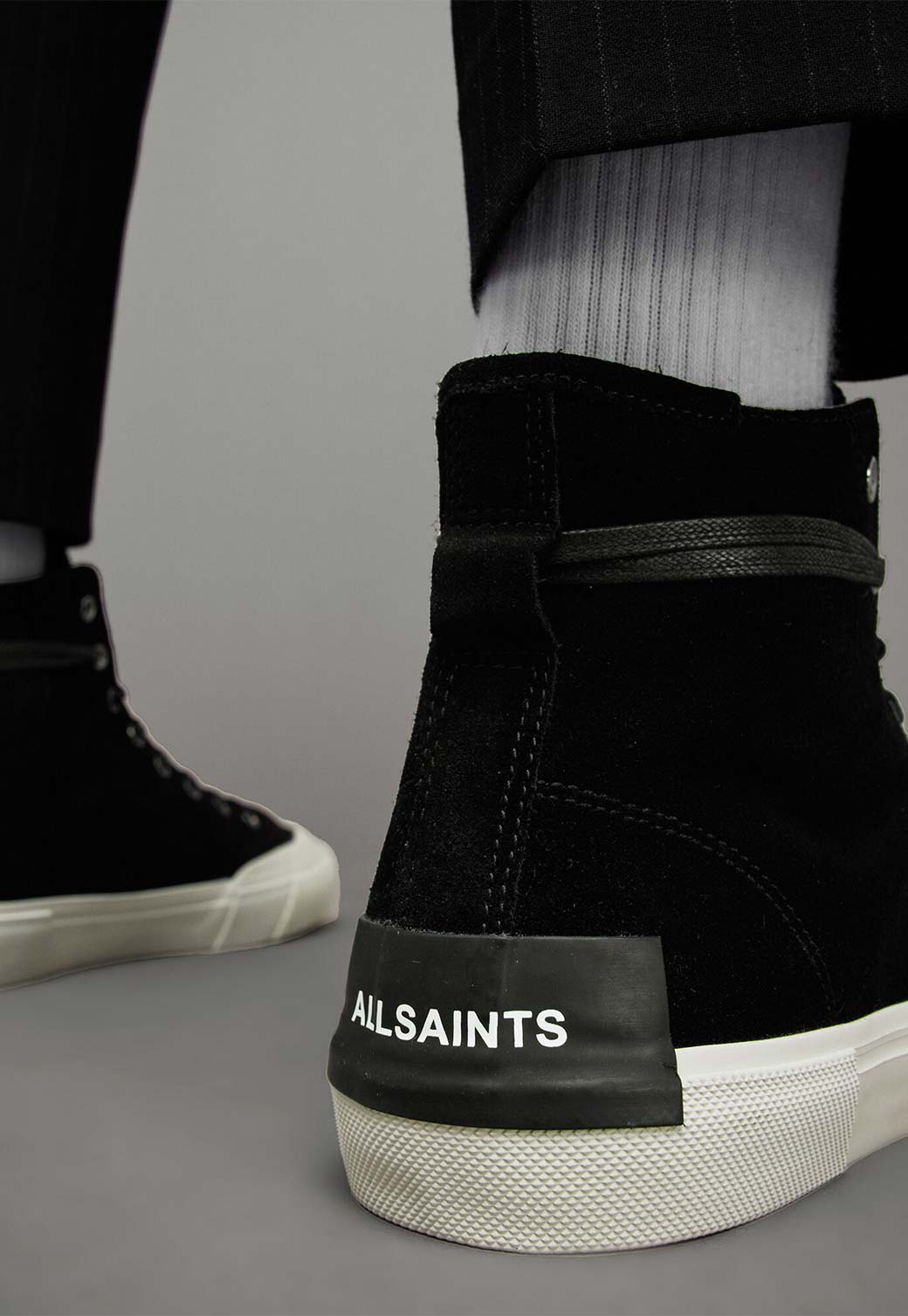 Black סניקרס זמש לגברים Dumont ALLSAINTS