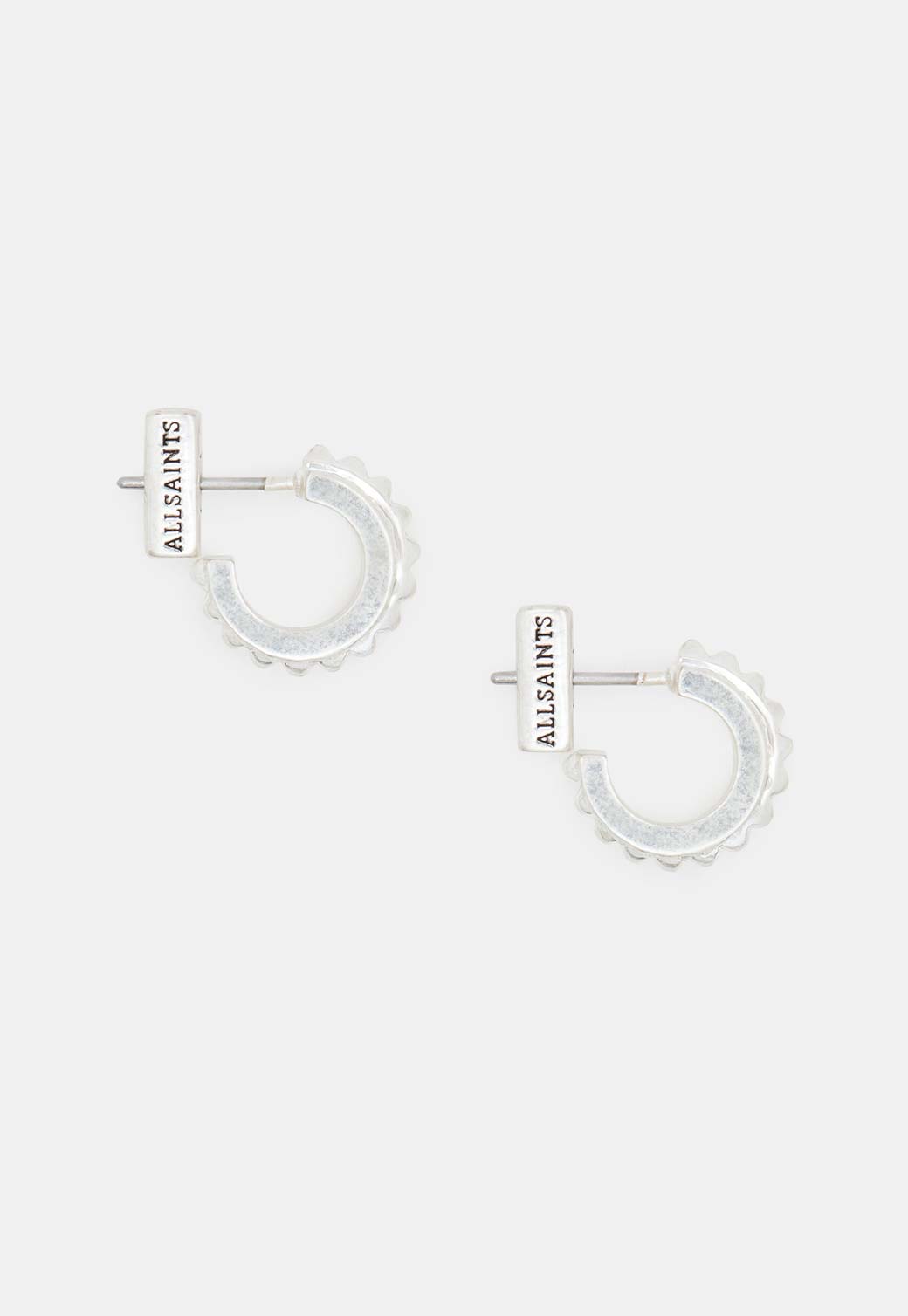 White Smoke EARRINGS-AS ER STUD STN SML HOOP עגילים ALLSAINTS