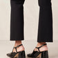 Light Gray REGGIE ONIX BLACK LEATHER PUMPS נעלי עקב ALOHAS