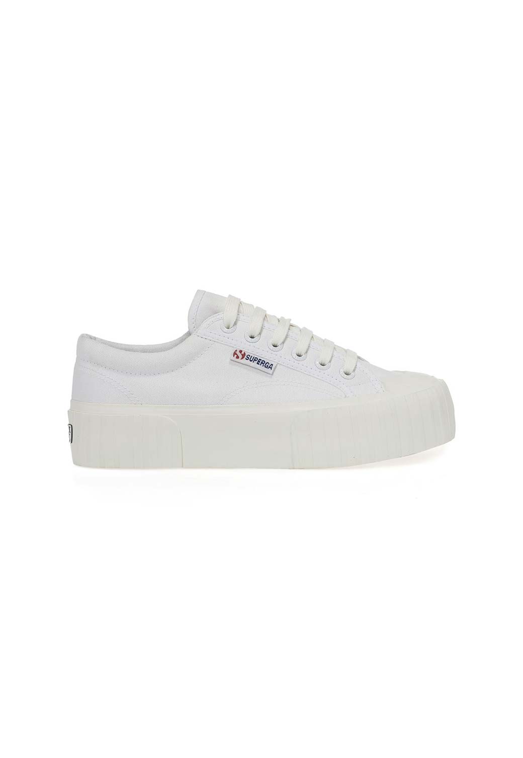 Light Gray סניקרס לנשים Stripe Platform SUPERGA