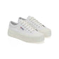 Light Gray סניקרס לנשים Stripe Platform SUPERGA