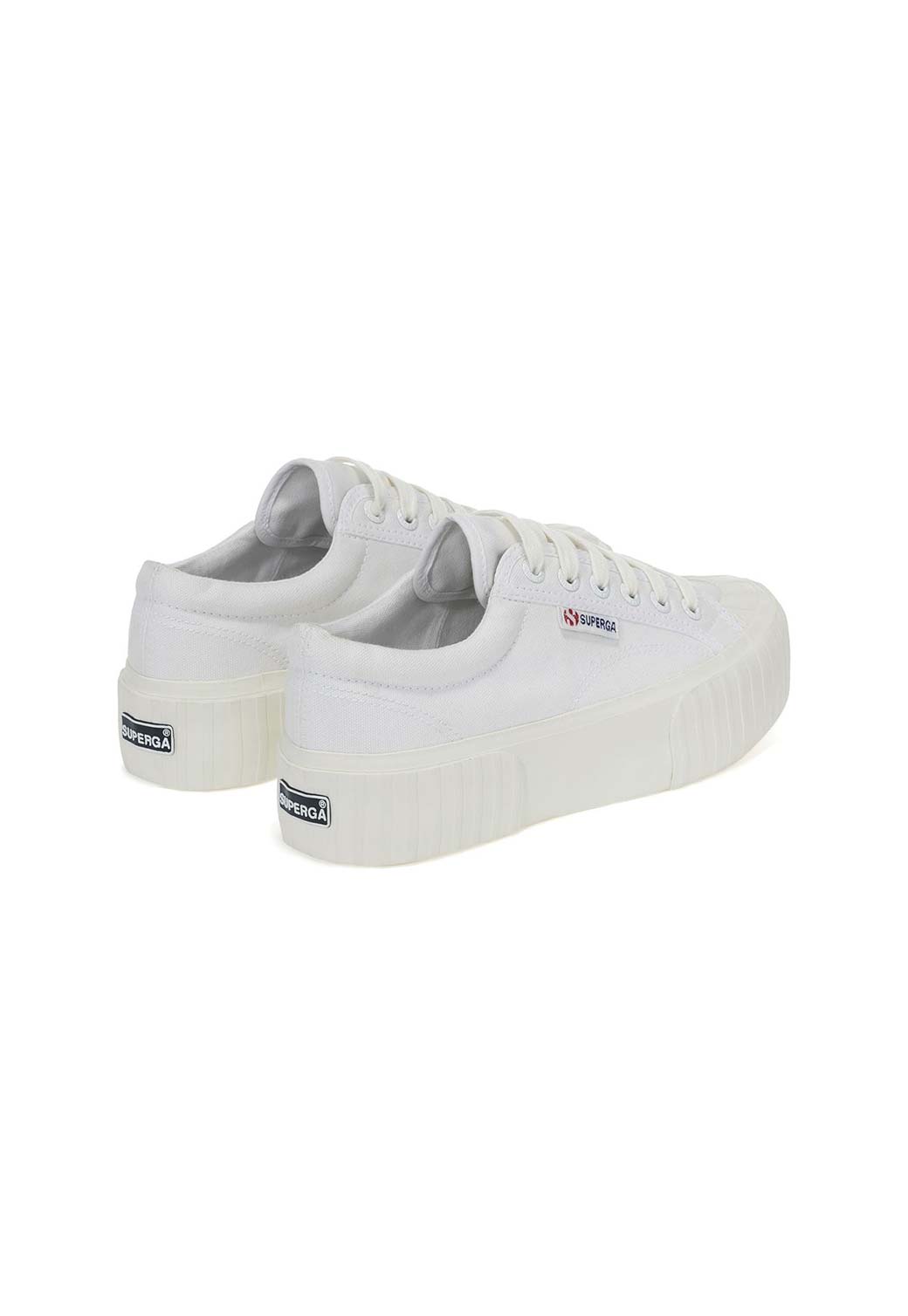 Light Gray סניקרס לנשים Stripe Platform SUPERGA