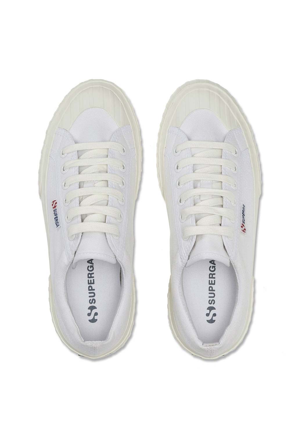 Light Gray סניקרס לנשים Stripe Platform SUPERGA