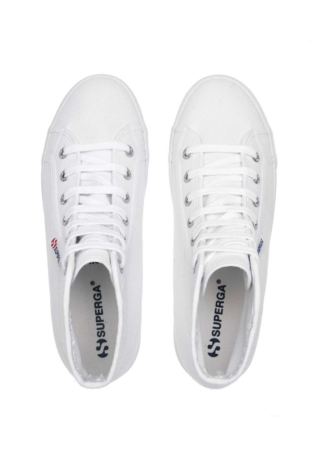 Light Gray סניקרס גבוהות לנשים Hi Top SUPERGA