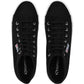 Black סניקרס גבוהות לנשים Hi Top SUPERGA