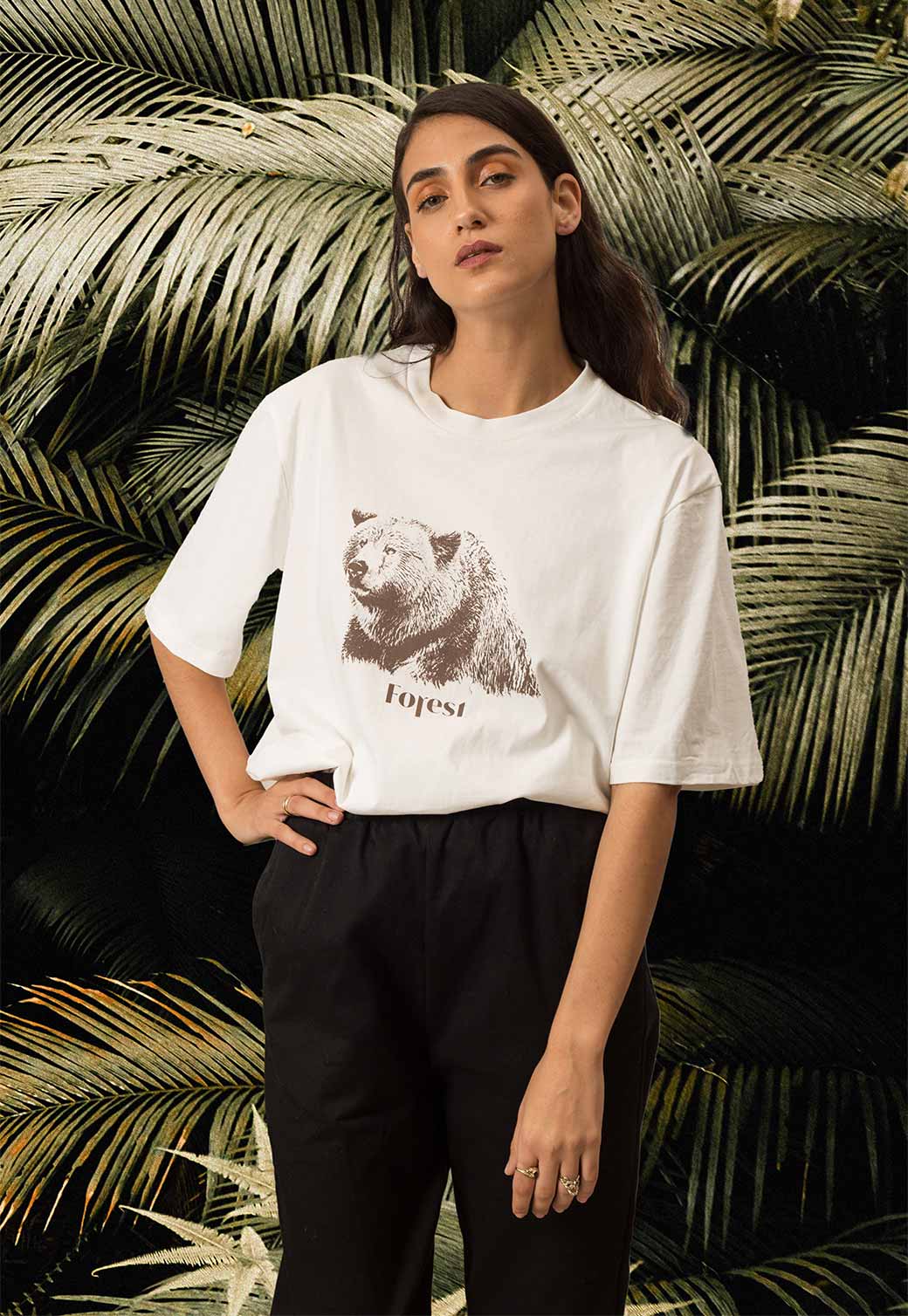 Black טי-שירט קצרה | פרויקט T FOREST