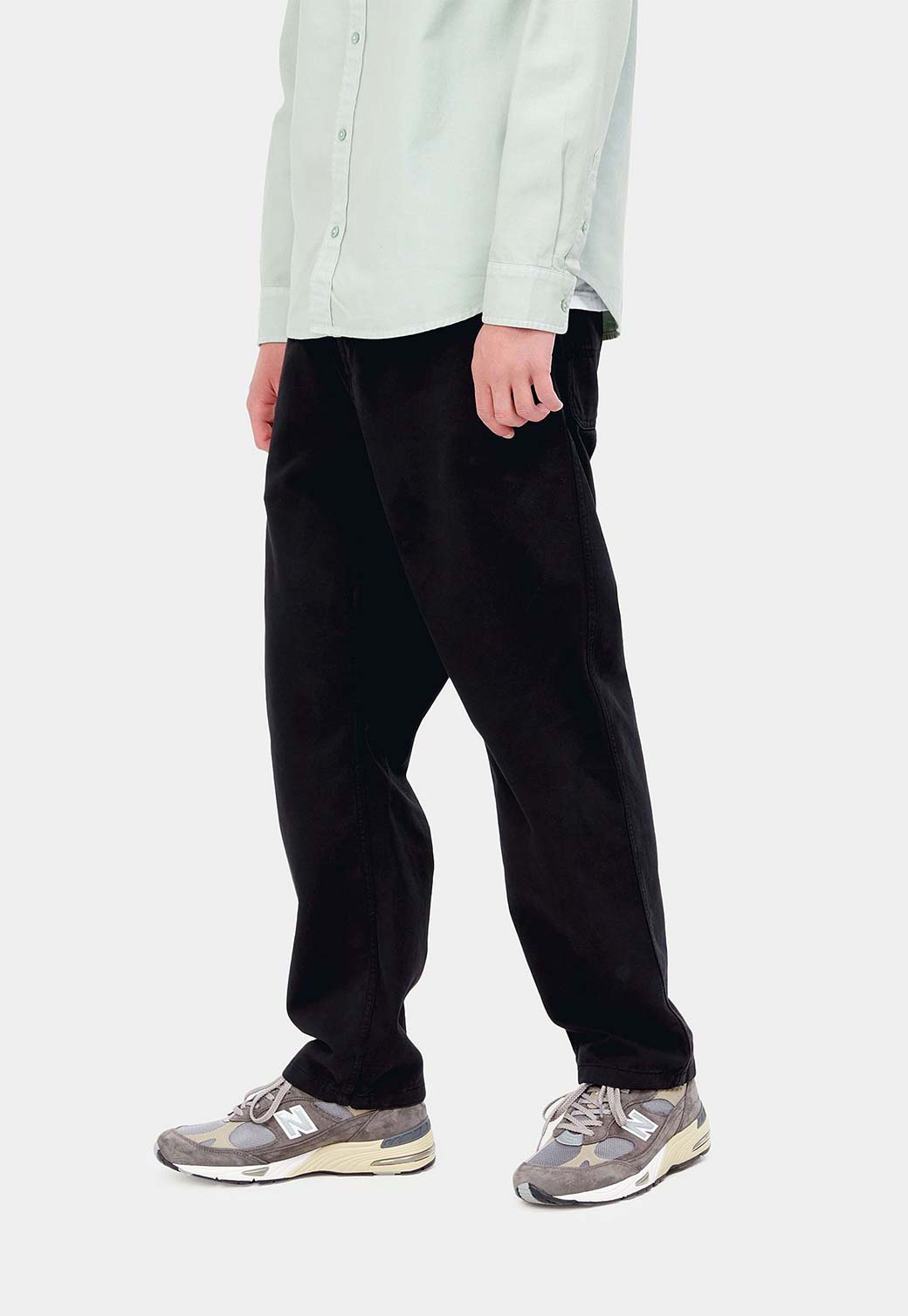 Black מכנסיים ארוכים לגברים Flint Pant CARHARTT WIP