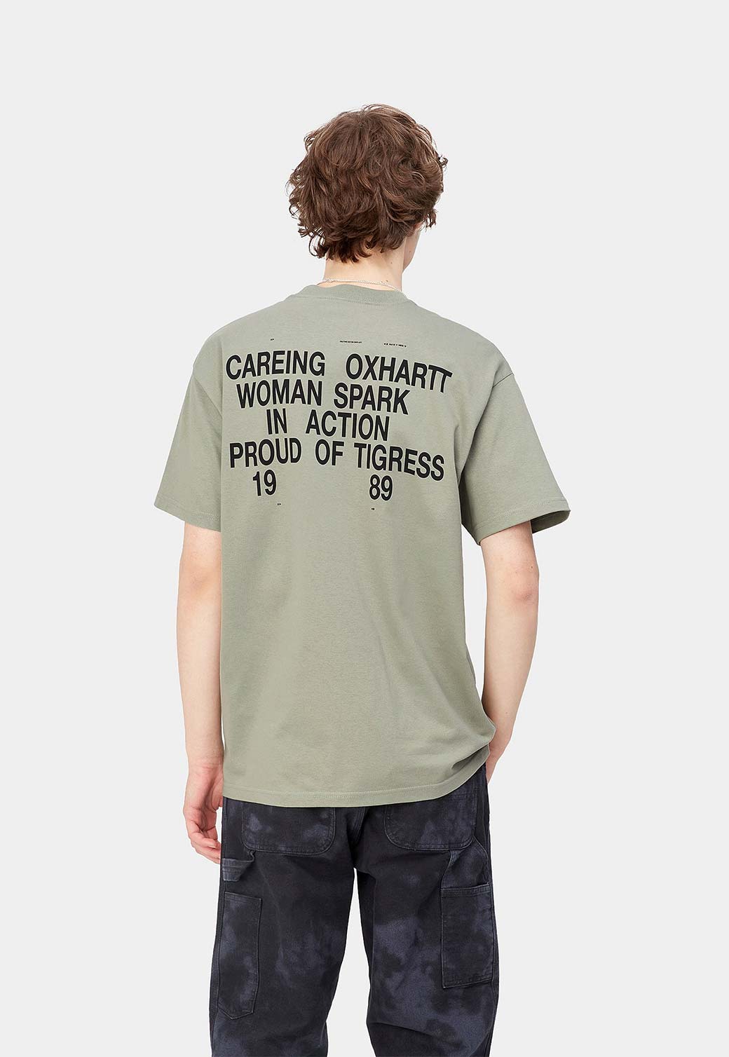 Light Gray טי שירט קצרה לגברים S/S Fold-In CARHARTT WIP