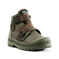 Dark Olive Green מגפונים עם סקוצ'ים לילדים Pampa Hi PALLADIUM