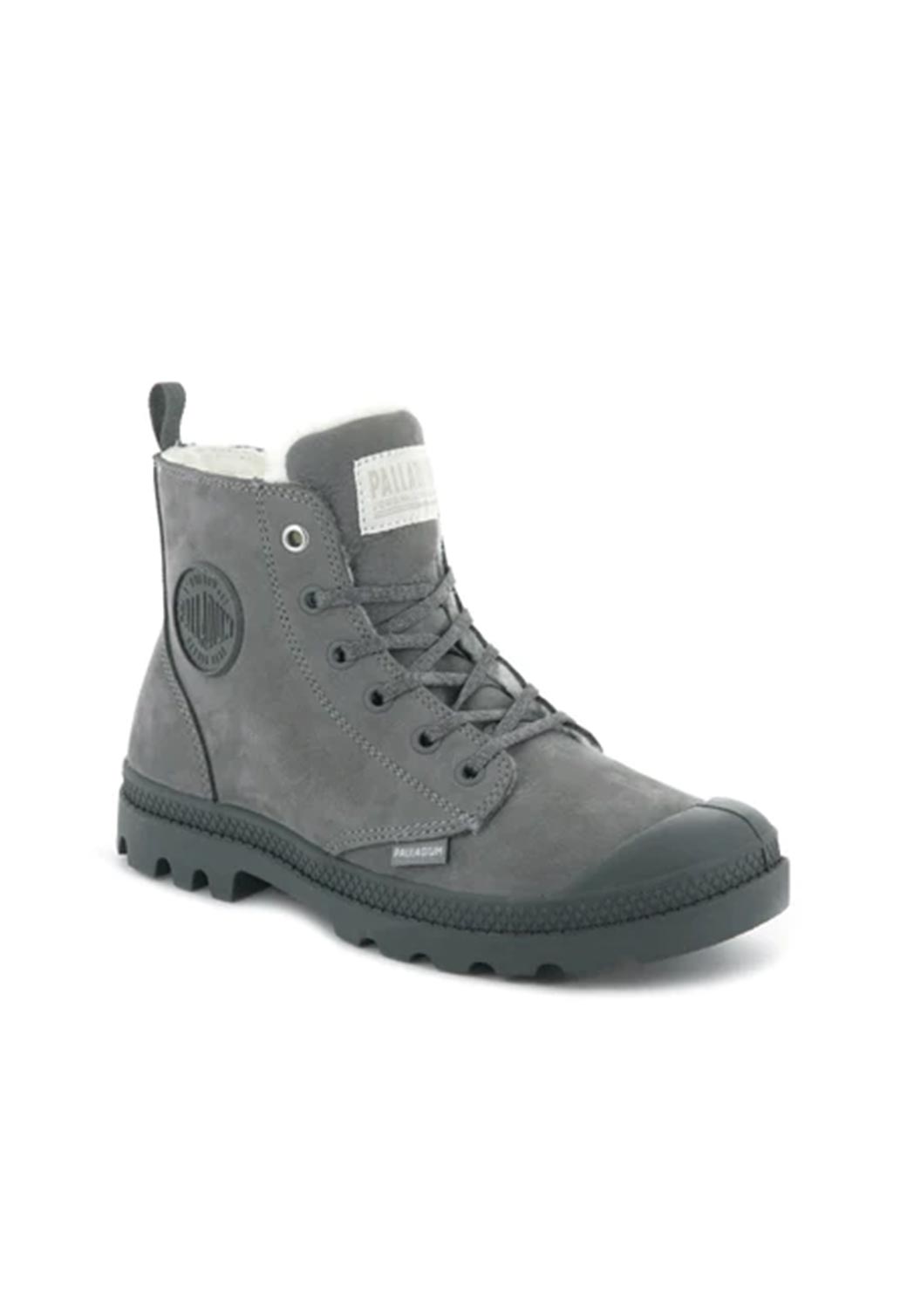 Dim Gray מגפיים עם פרווה לנשים Pampa HI Zip PALLADIUM