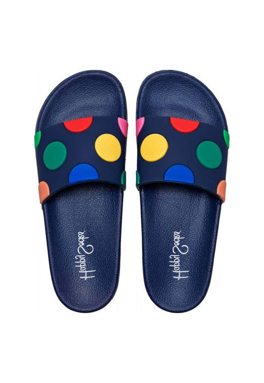 Dark Slate Gray כפכפי סלייד DOT HAPPY SOCKS