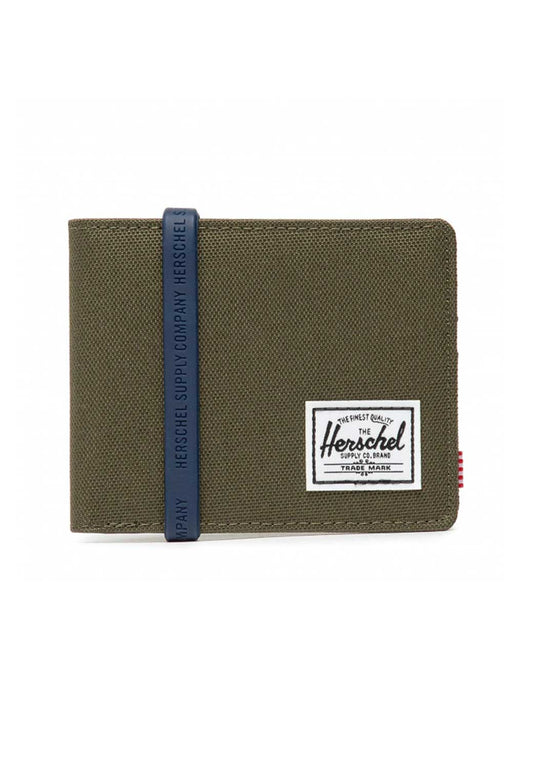 Dark Olive Green ארנק מתקפל בשילוב גומיה HERSCHEL