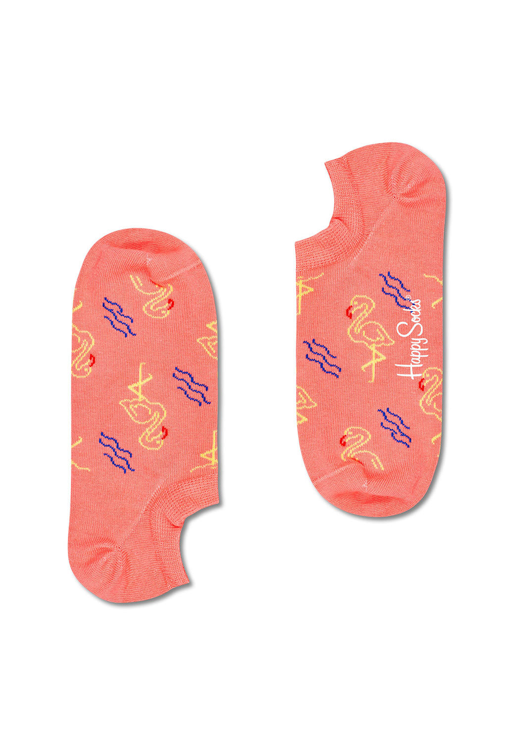 Light Coral זוג גרבי עקביות FLAMINGO NO SHOW HAPPY SOCKS