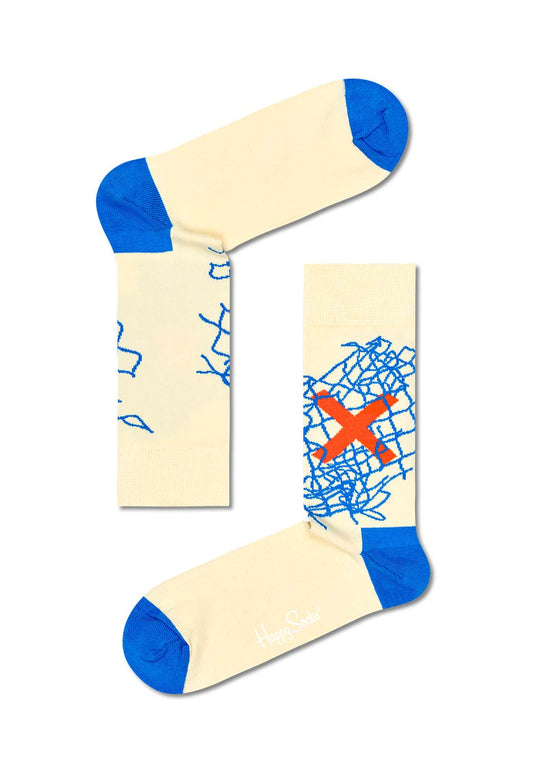 Antique White זוג גרביים בהדפס WWF HAPPY SOCKS