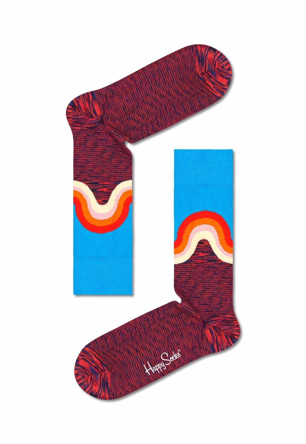 Brown זוג גרביים גבוהות HAPPY SOCKS