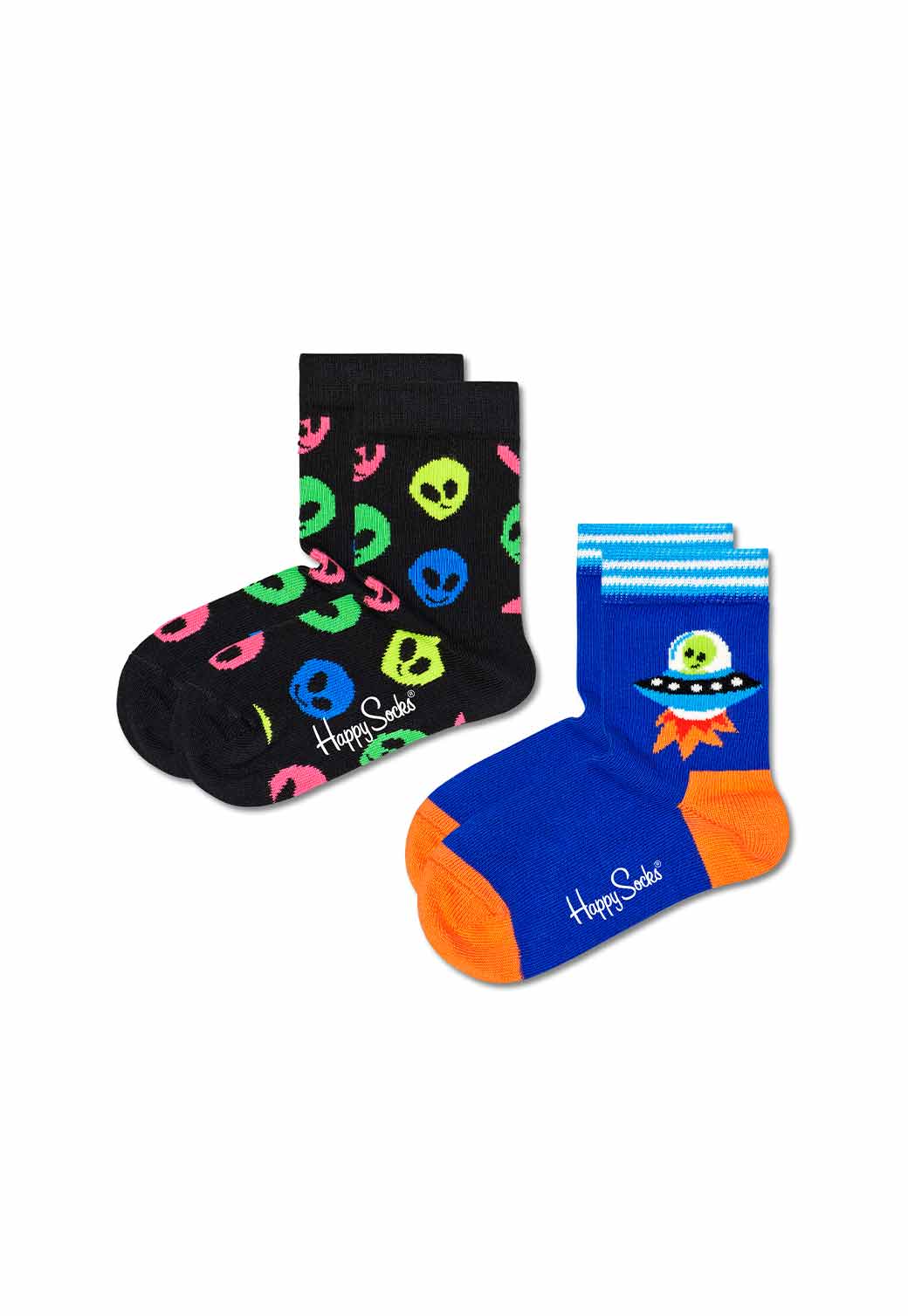 Black מארז גרביים לילדים | 2 זוגות HAPPY SOCKS