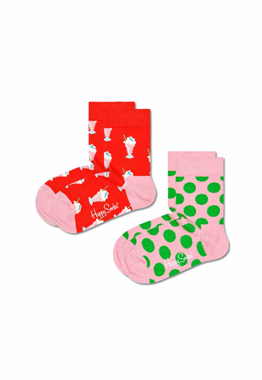 Pink מארז 2 זוגות גרביים בהדפס | ילדים HAPPY SOCKS