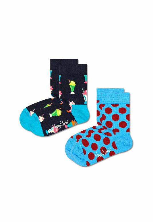 Medium Turquoise מארז גרביים לילדים | 2 זוגות HAPPY SOCKS