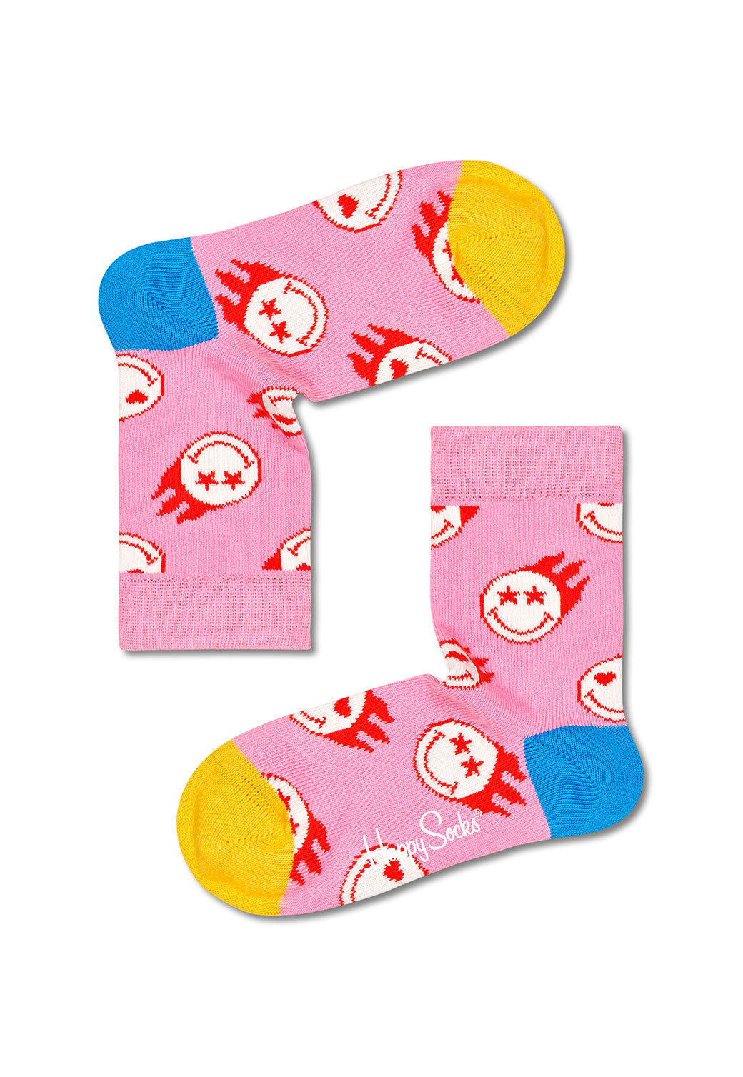 Pink זוג גרביים במהדורת סמיילי | ילדים HAPPY SOCKS