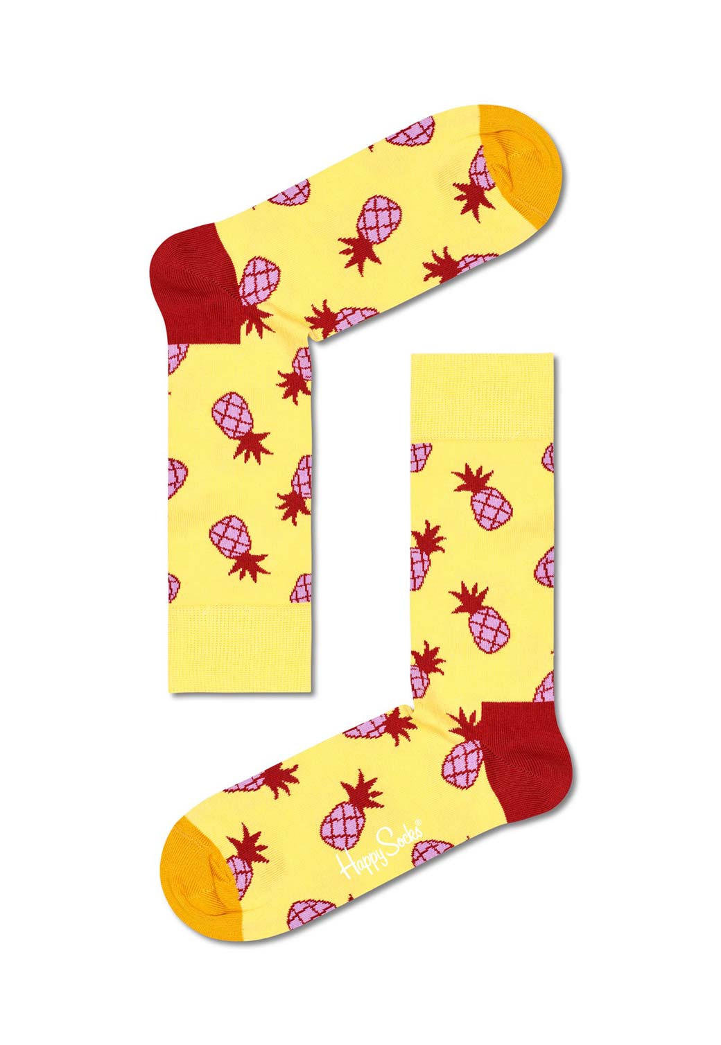 Light Goldenrod זוג גרביים אננס HAPPY SOCKS