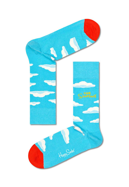 Turquoise זוג גרביים עננים The Simpsons HAPPY SOCKS