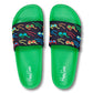 Medium Sea Green כפכפי סלייד SUNNY DAYS HAPPY SOCKS