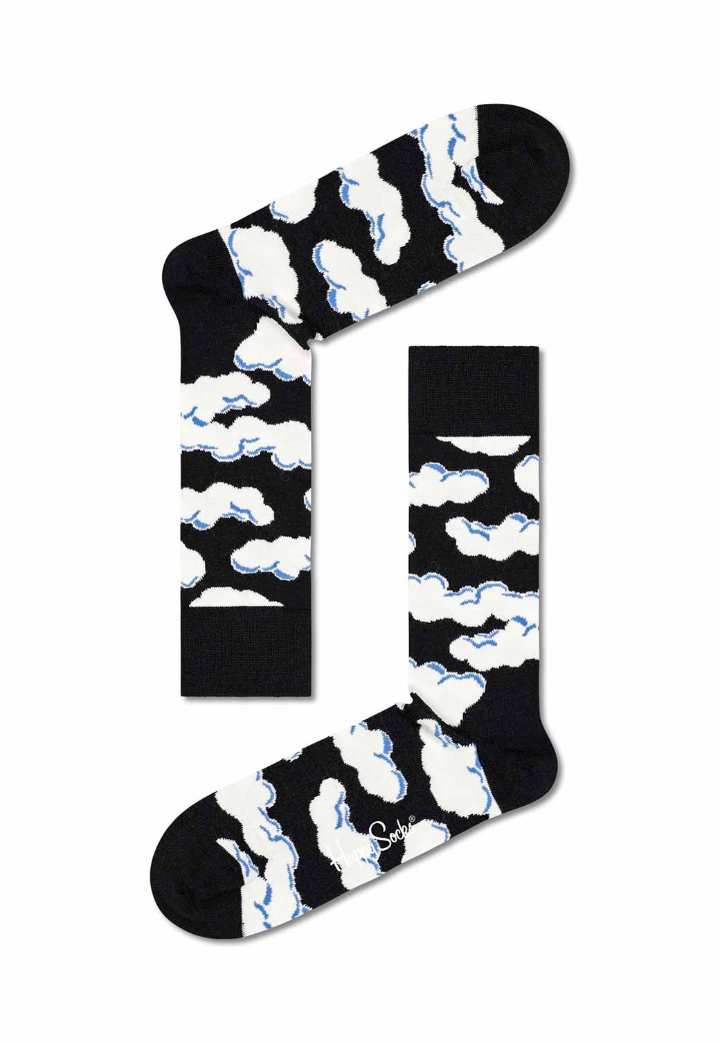 Black זוג גרביים עננים HAPPY SOCKS