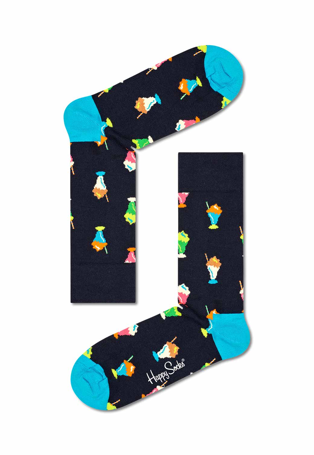 Black מארז גרביים מארז גרביים בהדפס דיינר | 4 זוגות HAPPY SOCKS