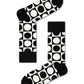 Black מארז גרביים בהדפס שחור ולבן | 4 זוגות HAPPY SOCKS