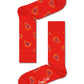 Firebrick מארז גרביים פודיז | 4 זוגות HAPPY SOCKS