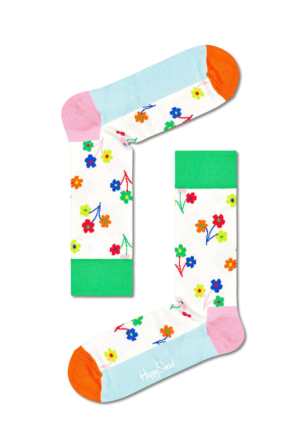 Medium Sea Green מארז גרביים פרחוני | 3 זוגות HAPPY SOCKS