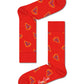 Firebrick מארז גרביים פיצה | 2 זוגות HAPPY SOCKS