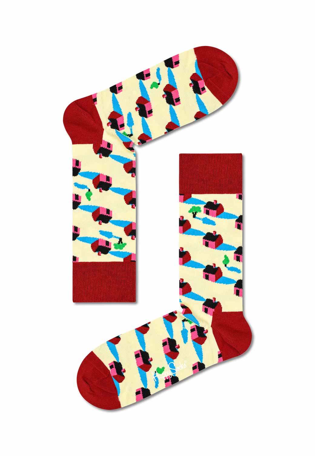 Firebrick מארז גרביים בהדפס צבעוני | 7 זוגות HAPPY SOCKS