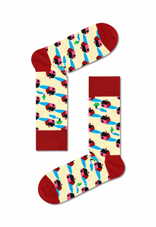 Firebrick מארז גרביים בהדפס צבעוני | 7 זוגות HAPPY SOCKS