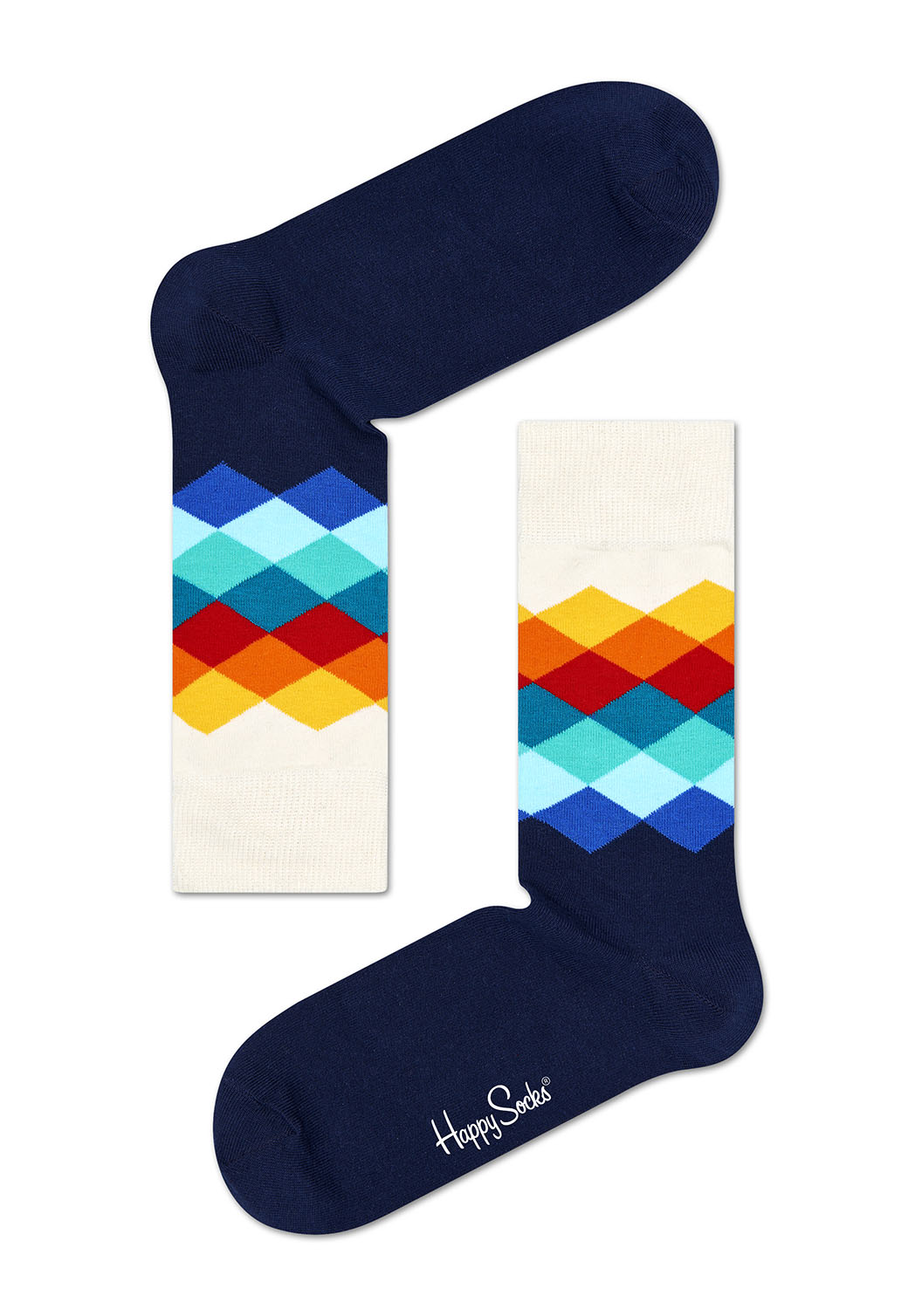 Midnight Blue זוג גרביים עם הדפס גיאומטרי HAPPY SOCKS