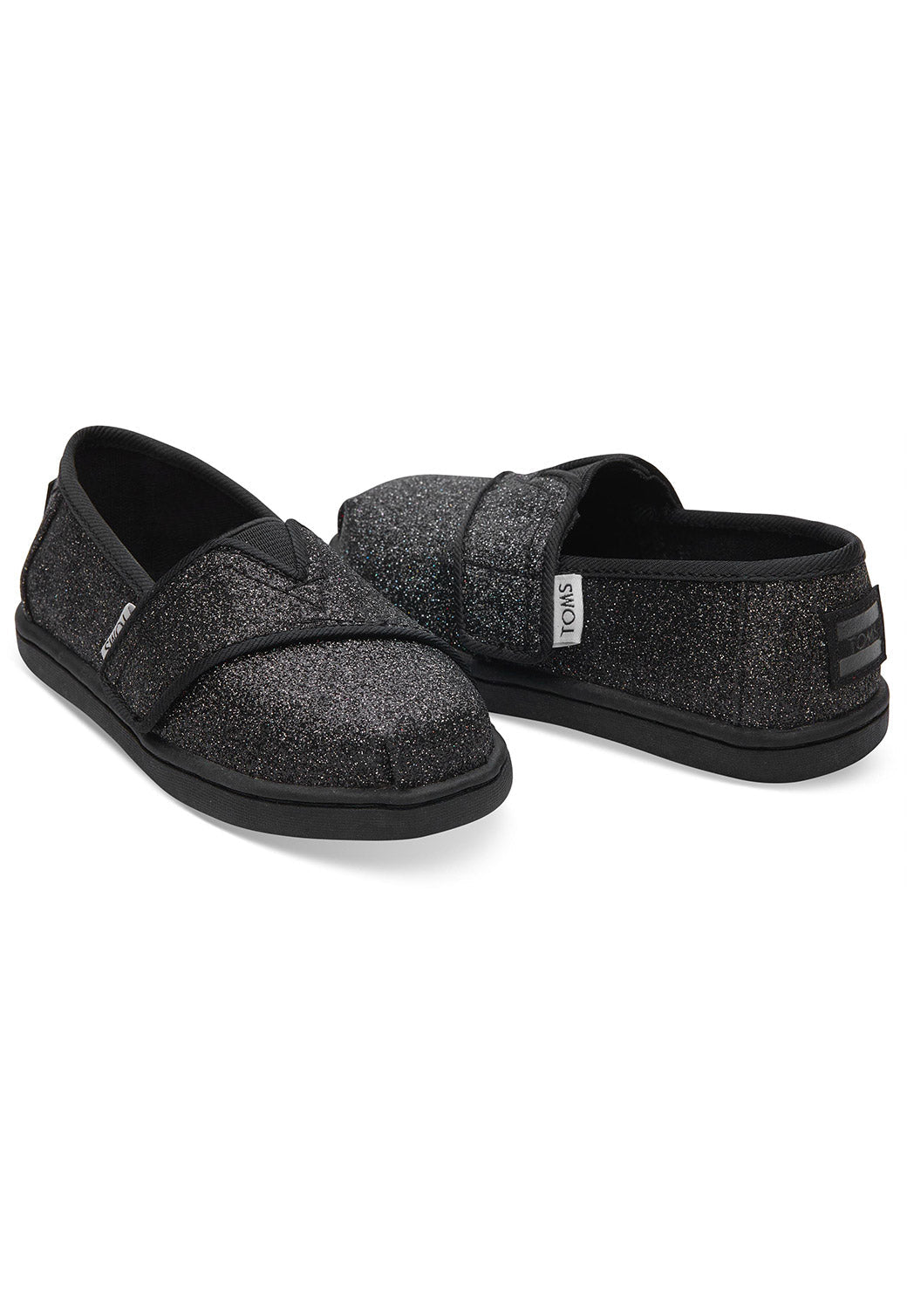 Dark Slate Gray נעלי בד נוצצות עם סקוץ' | ילדים TOMS