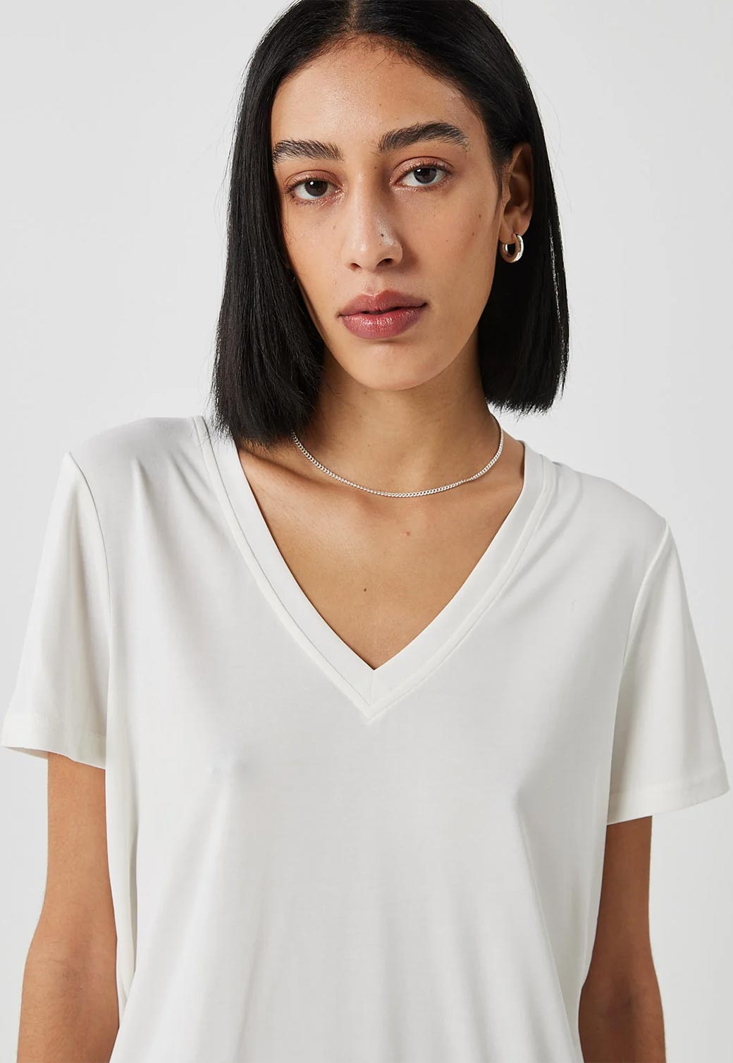 Light Gray טי שירט קצרה לנשים Rynih MINIMUM