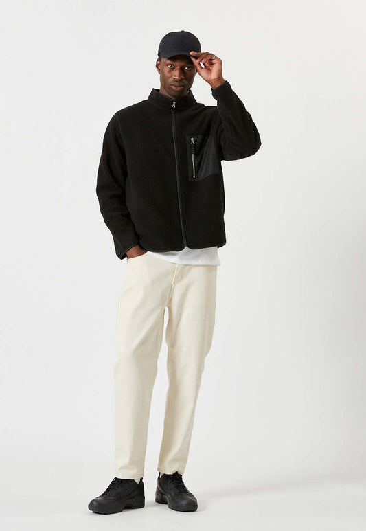 CALSO ג'קט פליז עם רוכסן לגברים